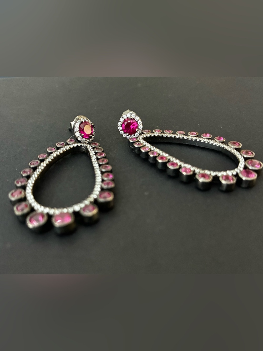Pink Teardrop Earrings - Women Jewelry